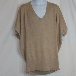 Metallic Gold Knit Sweater Lane Bryant 18 20 2x